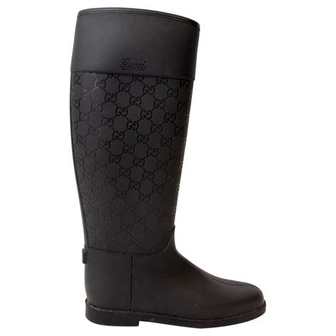 gucci rain boots womens|gucci monogram thigh high boots.